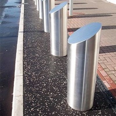 Extra Large Mitre Top Stainless Steel Bollard