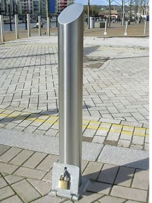 Removable Mitre Top Stainless Steel Bollard (RS004)