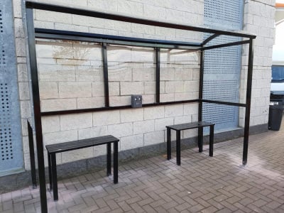 Smoking Shelter Bench - 2 Person