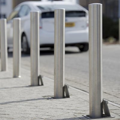 Semi-Domed Top Stainless Steel Bollard - Removable