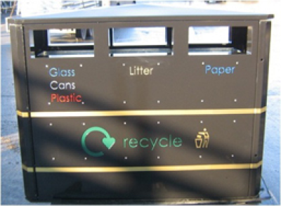 Trio Combo Recycling & Litter Bin