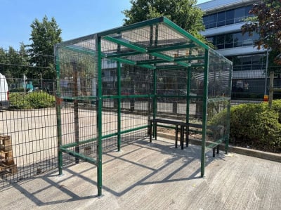 Four Sided Smoking Shelter for Corners