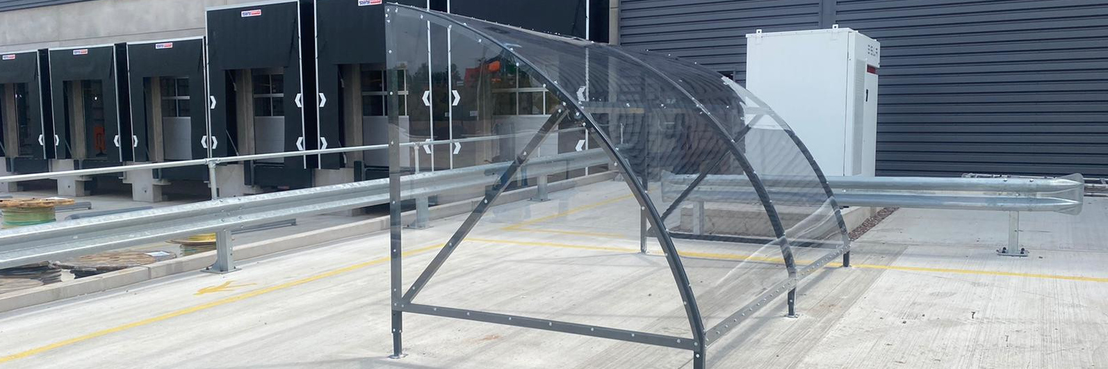 Image of a shelter store shelter in a car park
