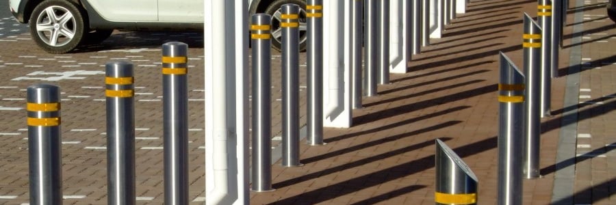 Image of Shelter Store Bollards being used for parking control